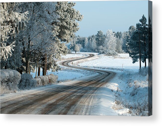 Winding Road Acrylic Print featuring the photograph The winding road by Torbjorn Swenelius