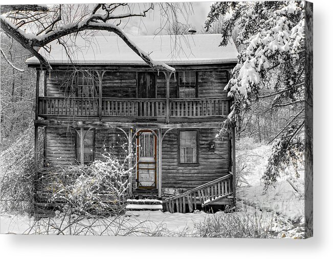 Log House Acrylic Print featuring the photograph This Old House by Ronald Lutz