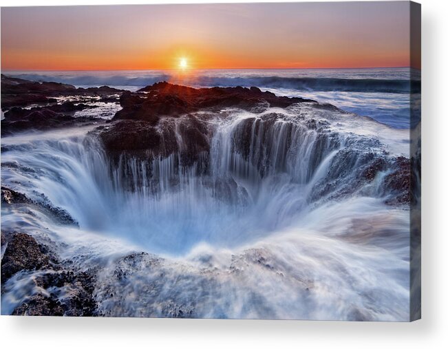 Coast Acrylic Print featuring the photograph Thors' Well by Miles Morgan