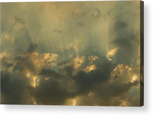 Sun Rays Acrylic Print featuring the photograph Through the Clouds by Loni Collins