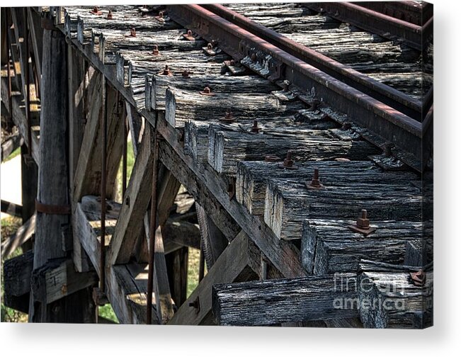 Heritage Acrylic Print featuring the photograph Timber Deck Details by Peter Kneen