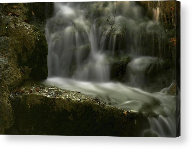 Waterfall Acrylic Print featuring the photograph Time Slows Down by John Rohloff