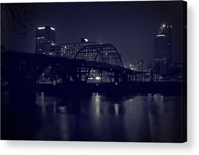 Broadway Acrylic Print featuring the photograph Tinted Broadway Bridge by Robert Camp