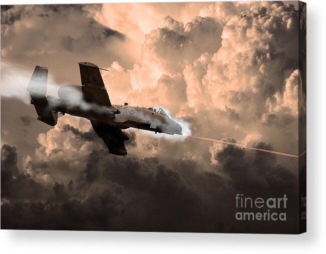 A10 Acrylic Print featuring the digital art Tipping In by Airpower Art