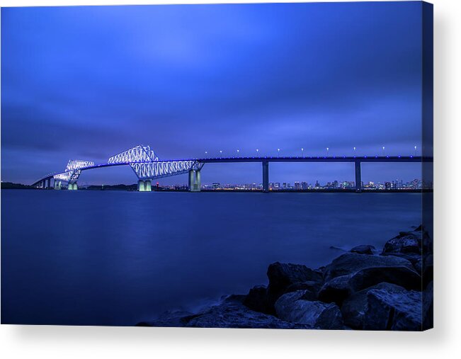 Built Structure Acrylic Print featuring the photograph Tokyo Bay Twilight View by Kiyoto Sekimoto