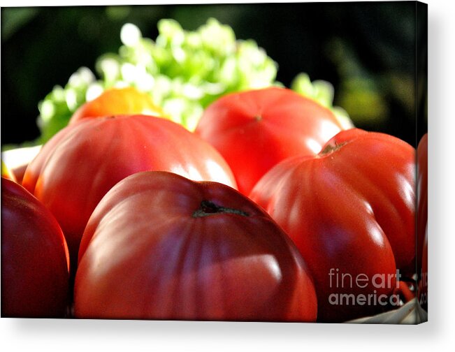 Vegetables Acrylic Print featuring the photograph Tomatoes by Tatyana Searcy