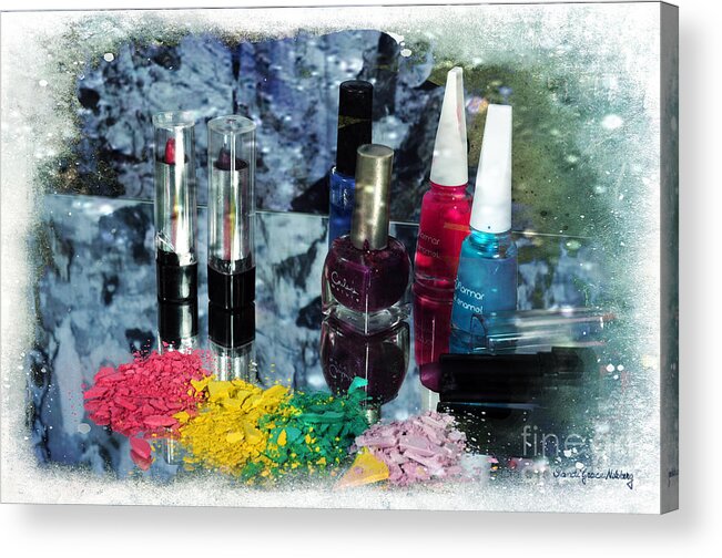 Makeup Acrylic Print featuring the photograph Too Much Makeup by Randi Grace Nilsberg