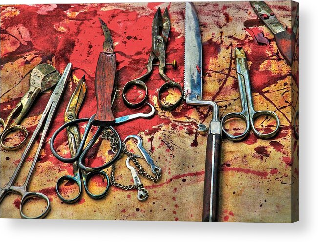 Antique Medical Instruments Acrylic Print featuring the photograph Tools Of The Trade by Karl Anderson