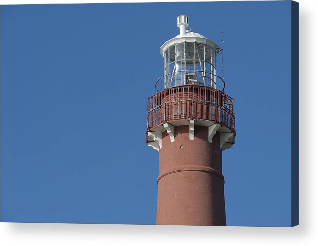 Top Of Old Barney Barnegat Lighthouse Acrylic Print featuring the photograph Top of Old Barney Barnegat Lighthouse by Terry DeLuco