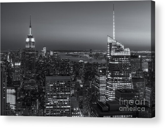 Clarence Holmes Acrylic Print featuring the photograph Top of the Rock Twilight V by Clarence Holmes