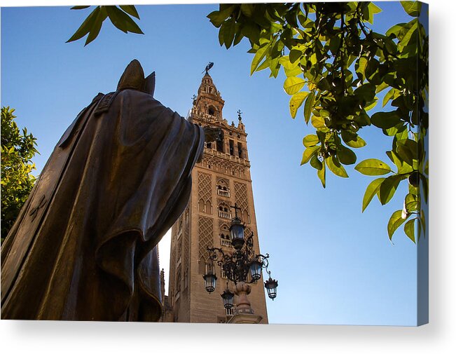 City Scenes Acrylic Print featuring the photograph Seville the Giralda - Touch by AM FineArtPrints