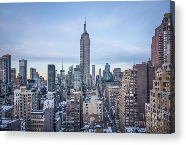New York Acrylic Print featuring the photograph Touch The Sky by Evelina Kremsdorf