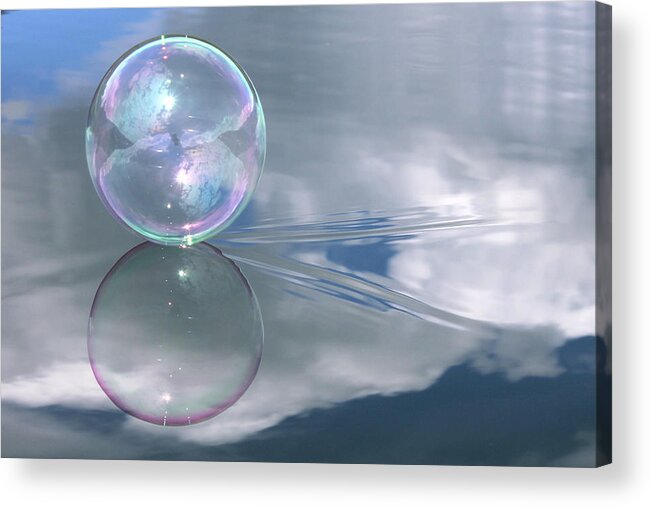 Bubble Acrylic Print featuring the photograph Touching The Clouds by Cathie Douglas