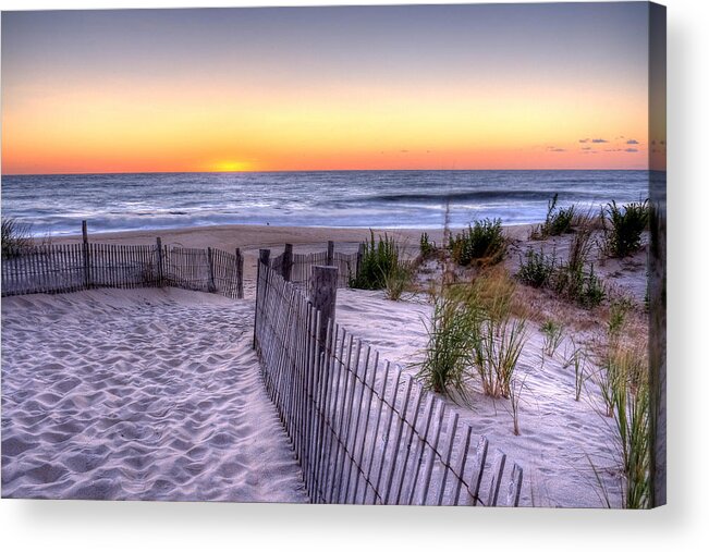 Delaware Acrylic Print featuring the photograph Tower Beach Sunrise by David Dufresne