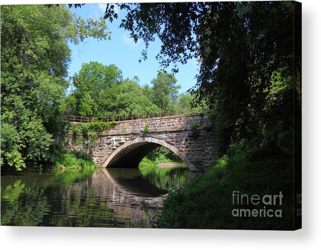 C&o Canal Acrylic Print featuring the photograph Town Creek Aqueduct Maryland by James Brunker
