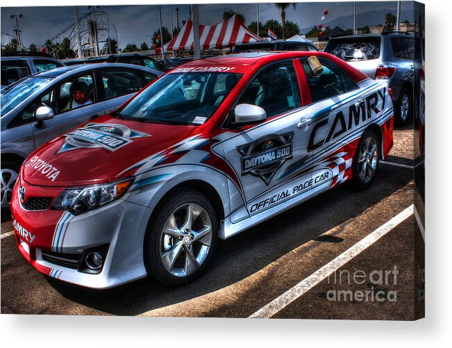 Toyota Camry Acrylic Print featuring the photograph Toyota Camry Daytona 500 by Tommy Anderson