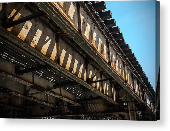 Chicago Acrylic Print featuring the photograph Tracks in the Sun by Anthony Doudt