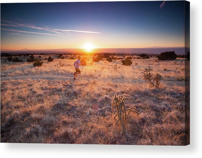 Scenics Acrylic Print featuring the photograph Trail Running by Amygdala imagery