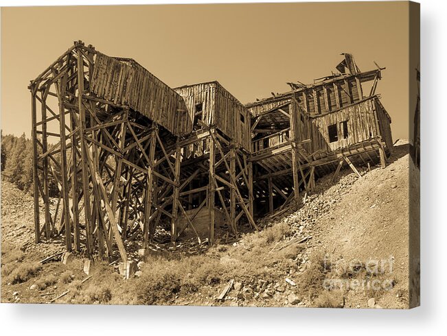 Terminal Acrylic Print featuring the photograph Tramway Headhouse by Robert Bales