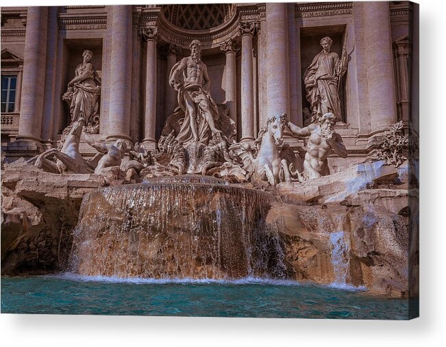 Travel Acrylic Print featuring the photograph Trevi Fountain by Matthew Onheiber