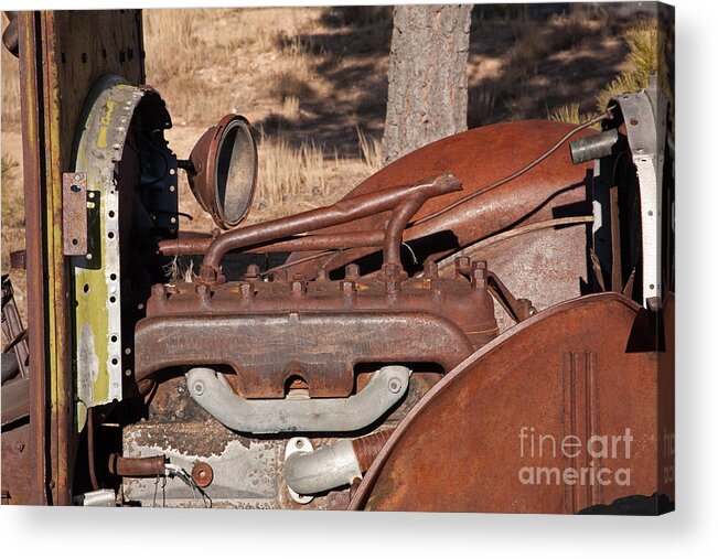 Afternoon Acrylic Print featuring the photograph Truck Engine by Fred Stearns
