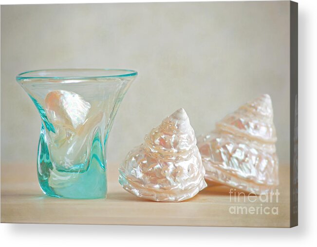 Shell Acrylic Print featuring the photograph Turquoise tumbler by Aiolos Greek Collections