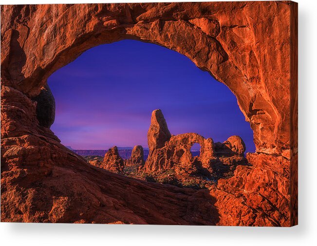 Arches National Park Acrylic Print featuring the photograph Turret Arch Sunrise by Darren White