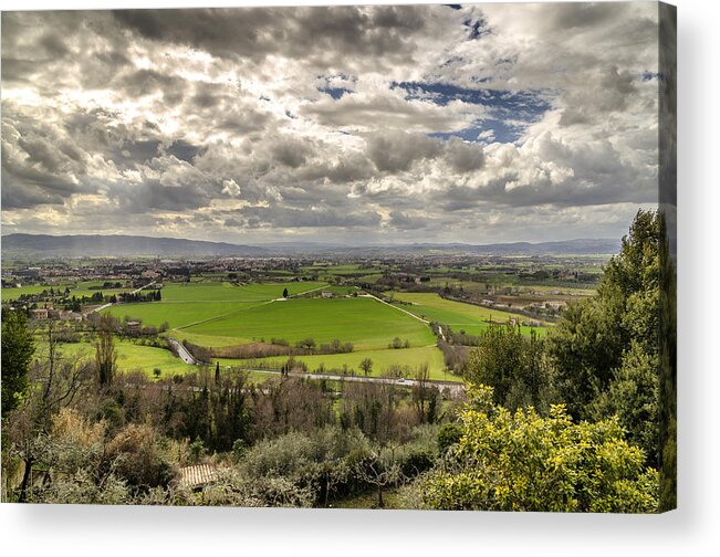 Landscape Acrylic Print featuring the photograph Tuscan fields by Pablo Lopez