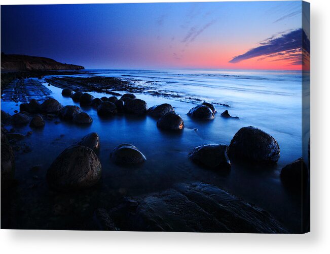 California Acrylic Print featuring the photograph Twilight at Schooner Gulch by Eric Foltz