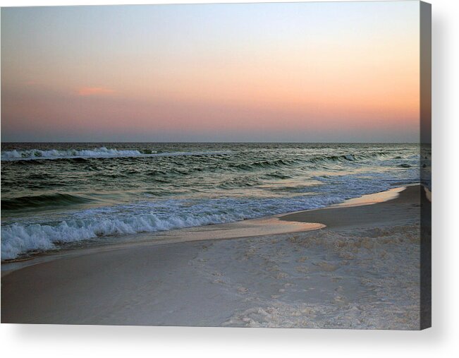 Water Acrylic Print featuring the photograph Twilight Ocean Beach by Karen Adams