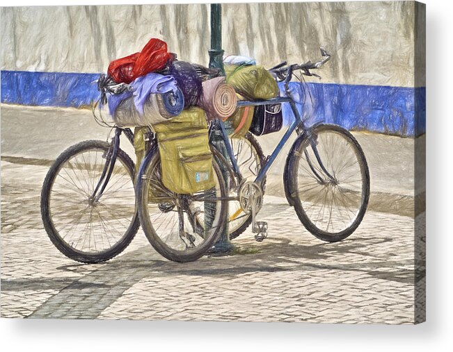Backpacking Acrylic Print featuring the photograph Two Bicycles by David Letts