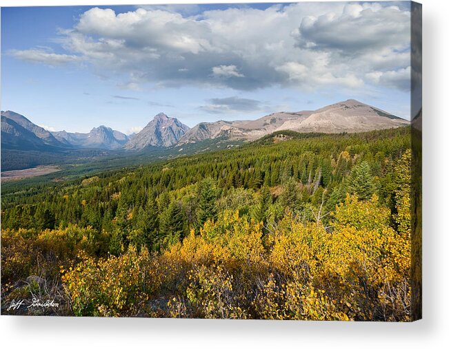 Autumn Acrylic Print featuring the photograph Two Medicine Creek Valley in the Fall by Jeff Goulden