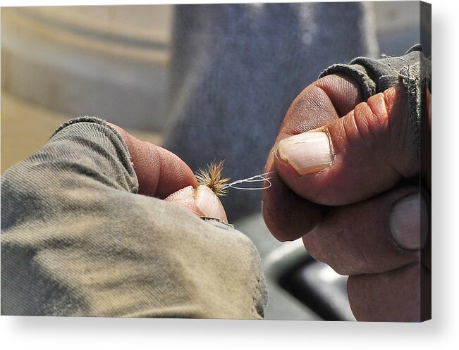 Fly Fishing Acrylic Print featuring the photograph Cutthroat Trout Fly by Ginger Wakem