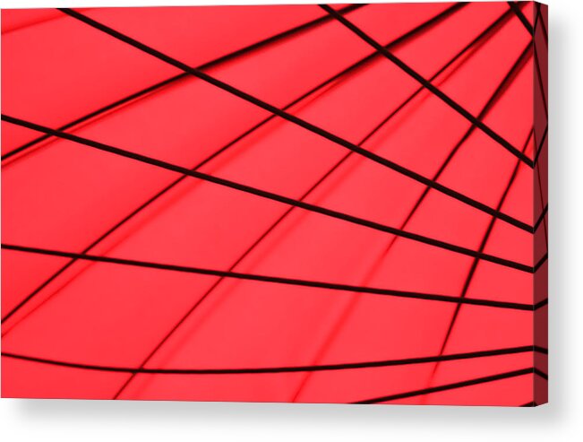 Geometrical Acrylic Print featuring the photograph Red and Black Abstract by Tony Grider