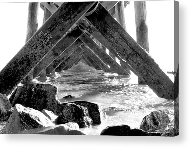 Water Acrylic Print featuring the photograph Under The Boardwalk by Greg Fortier