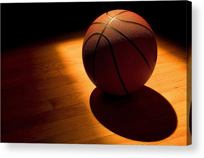 Basketball Acrylic Print featuring the photograph Under the Lights by Andrew Soundarajan