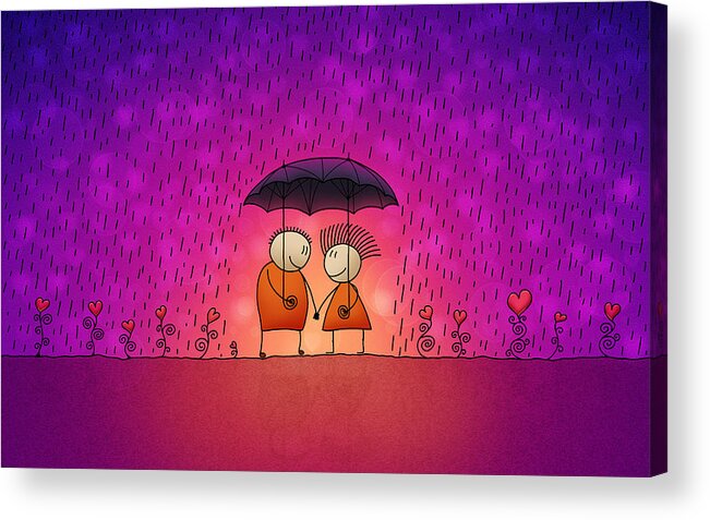 Under Acrylic Print featuring the photograph Under the Rain by Gianfranco Weiss
