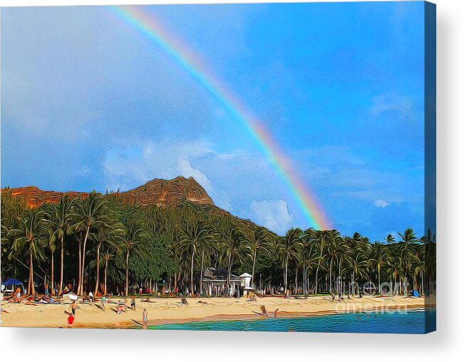 Rainbow Acrylic Print featuring the photograph Under the Rainbow by Scott Cameron