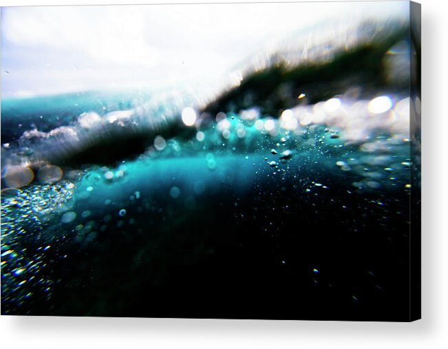 Underwater Acrylic Print featuring the photograph Underwater Bubbles by Subman