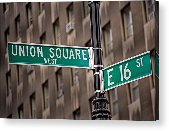 Union Square Acrylic Print featuring the photograph Union Square West I by Susan Candelario