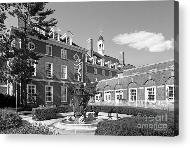 American Acrylic Print featuring the photograph University of Illinois Illini Union Courtyard Diana Fountain by University Icons