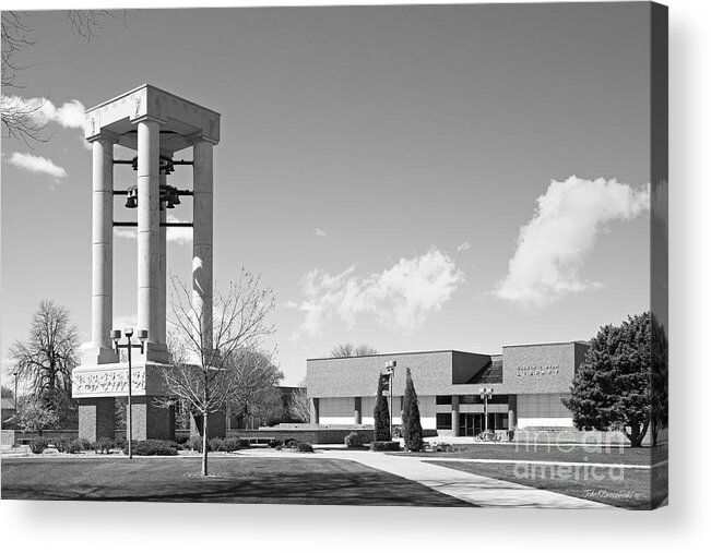Kearney Acrylic Print featuring the photograph University of Nebraska Kearney Bell Tower and Library by University Icons