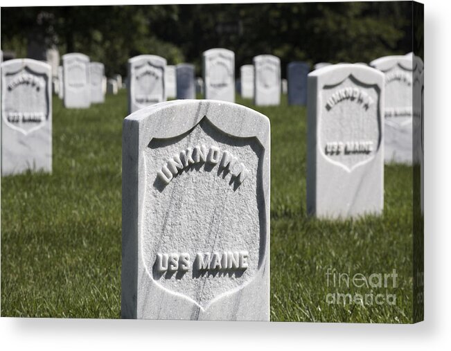 Arlington Acrylic Print featuring the photograph Unknown from the USS Maine at Arlington National Cemetery by William Kuta