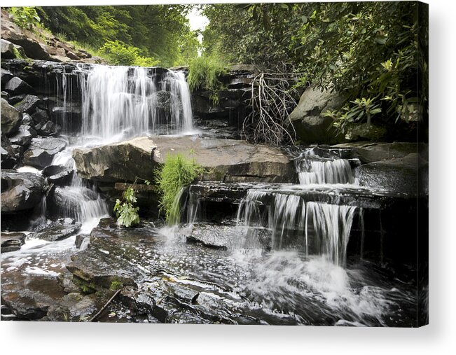 Waterfalls Acrylic Print featuring the photograph Upper Goose Creek Falls by Robert Camp