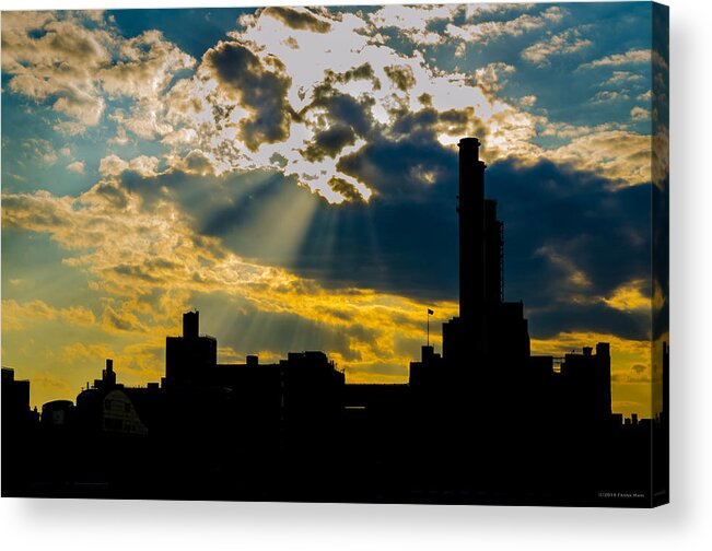 June 2014 Acrylic Print featuring the photograph Urban Silhouette by Frank Mari