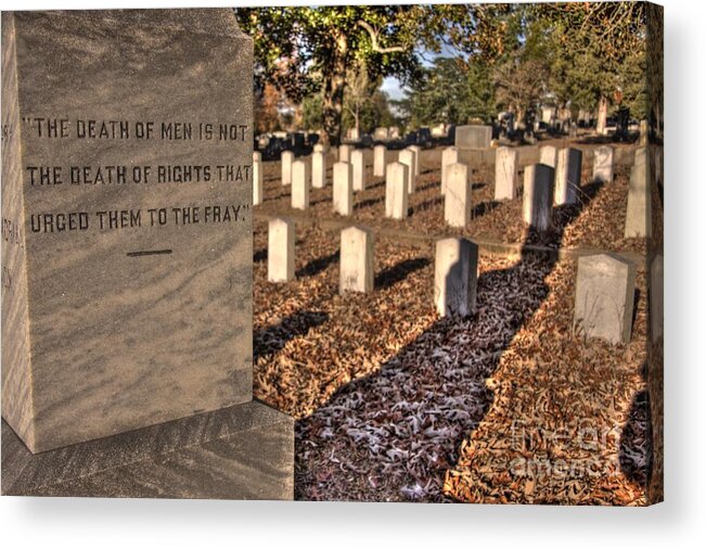 Civil War Graves Acrylic Print featuring the photograph Urged to the Fray by Jonathan Harper