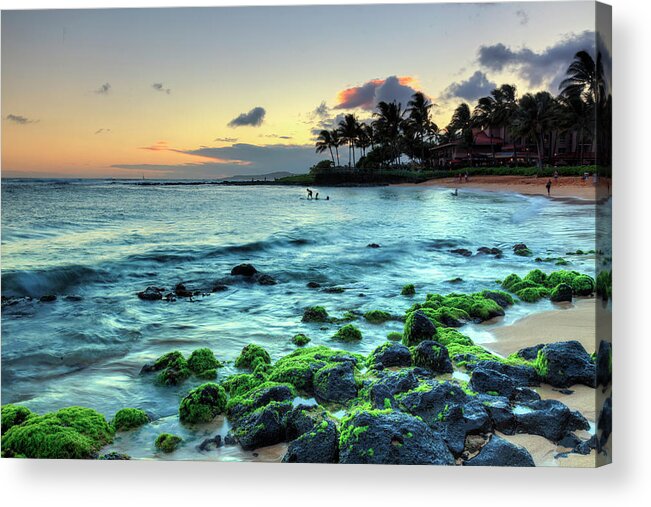 Scenics Acrylic Print featuring the photograph Usa, Hawaii, Kauai, Poipu Beach by Michele Falzone
