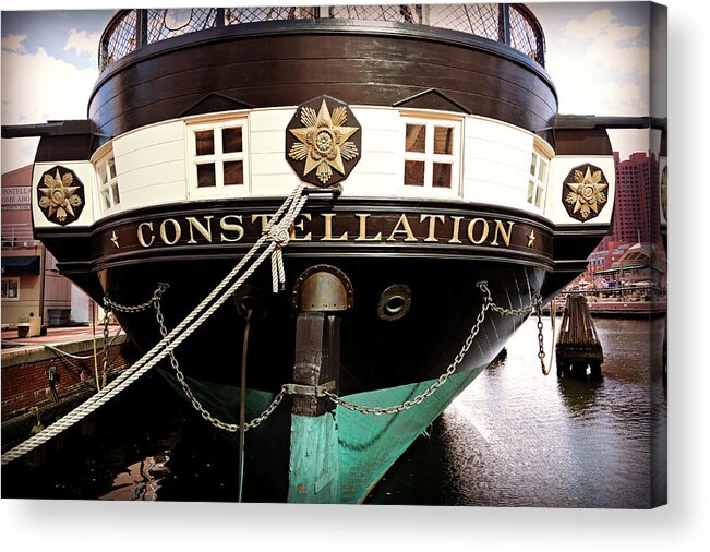 Constellation Acrylic Print featuring the photograph USS Constellation by Stephen Stookey