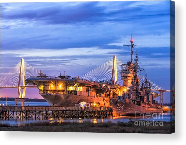 Aircraft Carrier Acrylic Print featuring the photograph USS Yorktown Museum by Jerry Fornarotto