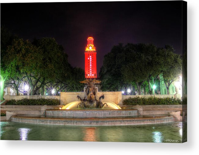 Ut Acrylic Print featuring the photograph UT Tower 1 by Andrew Nourse